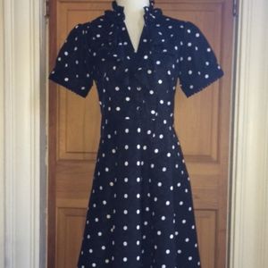 BB Dakota Black and White Polka Dot Dress